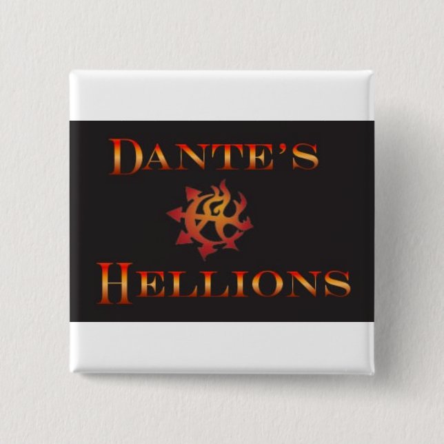 Macaron Carré 5 Cm Pin de Dante (Devant)