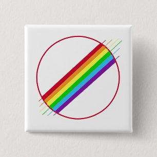 Macaron Carré 5 Cm Pin de gay pride