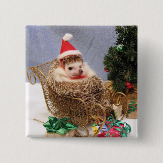 Macaron Carré 5 Cm Pin de hérisson de Noël