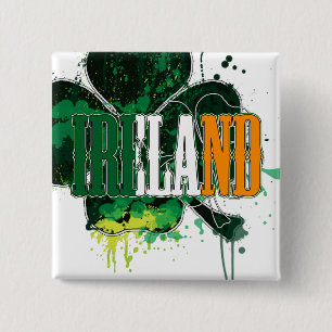 Macaron Carré 5 Cm Pin de l'Irlande