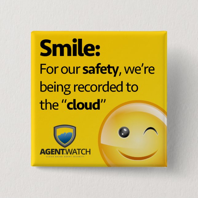 Macaron Carré 5 Cm Pin de montre d'agent (Devant)