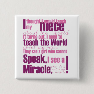 Macaron Carré 5 Cm Pin de nièce