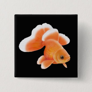Macaron Carré 5 Cm Pin de poisson rouge de queue de papillon de