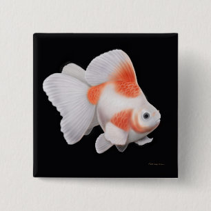 Macaron Carré 5 Cm Pin de poisson rouge de rose des vents de Ryukin