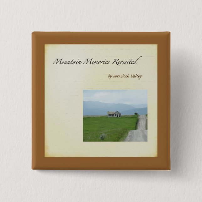 Macaron Carré 5 Cm Pin de vallée de Berachah (Devant)