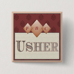 Macaron Carré 5 Cm Pin d'huissiers