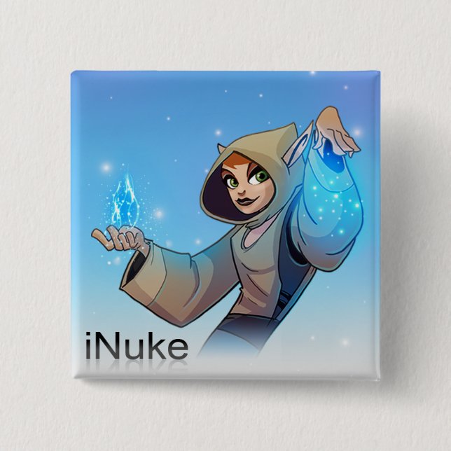 Macaron Carré 5 Cm Pin d'iNuke de légendes de poche (Devant)