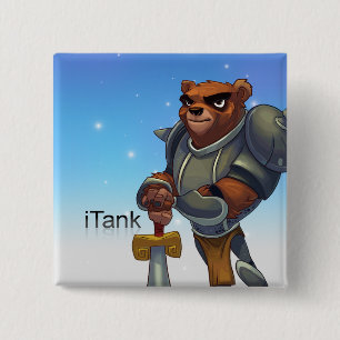 Macaron Carré 5 Cm Pin d'iTank de légendes de poche