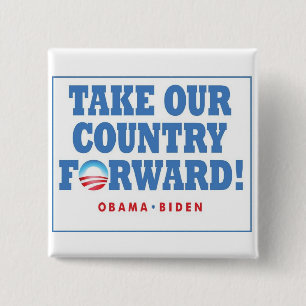 Macaron Carré 5 Cm Pin d'Obama-Biden TOCF