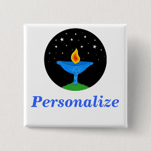 Macaron Carré 5 Cm Pin lumineux du calice UU/bouton