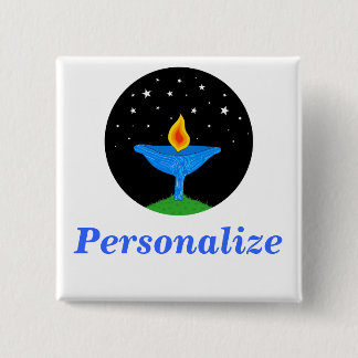 Macaron Carré 5 Cm Pin lumineux du calice UU/bouton