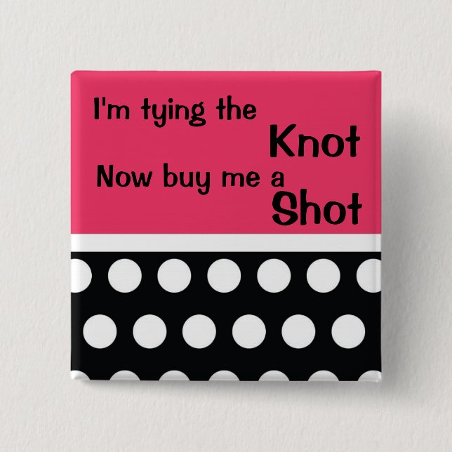 Macaron Carré 5 Cm Pin mignon de Bachlorette (Devant)