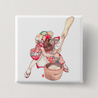 Macaron Carré 5 Cm Pin original appelant de salle de Bruyère de