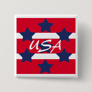 Macaron Carré 5 Cm Pin patriotique carré