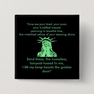 Macaron Carré 5 Cm Pin pleurant de liberté