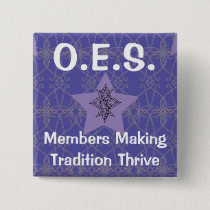 Macaron Carré 5 Cm Pin pourpre d'étoile orientale