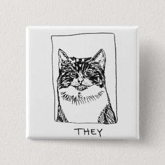 Macaron Carré 5 Cm pin Pronoun