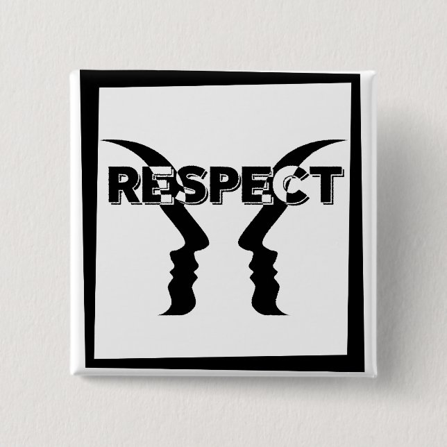 Macaron Carré 5 Cm Pin reivindicativo de respeto entre personas. (Devant)