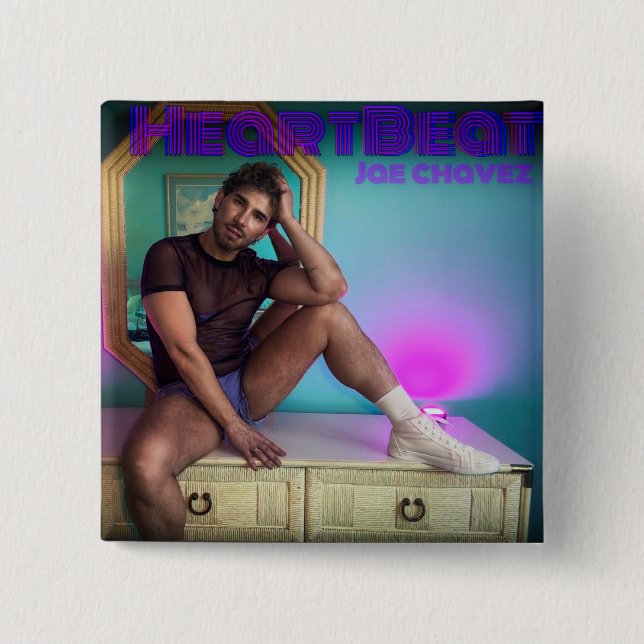 Macaron Carré 5 Cm Pince d'art de couverture HEARTBEAT (Devant)