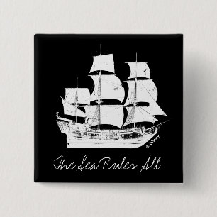 Macaron Carré 5 Cm Pirates des Caraïbes 5   La Mer Régit Tout