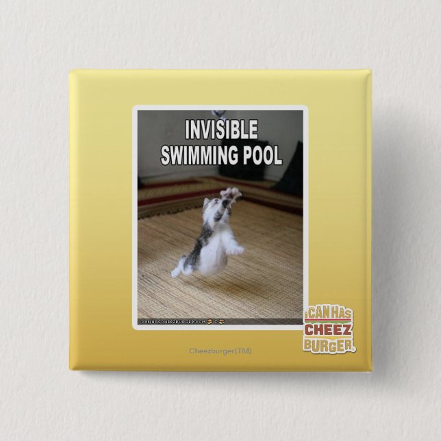Macaron Carré 5 Cm Piscine invisible (Devant)