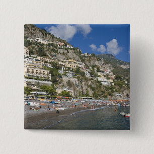 Macaron Carré 5 Cm Plage de Positano, Campanie, Italie