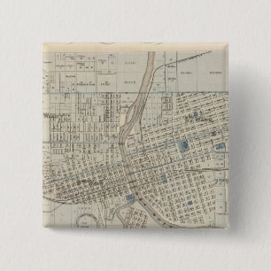 Macaron Carré 5 Cm Plan de Des Moines, comté de Polk, Iowa