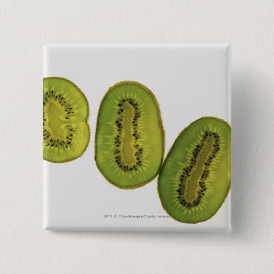Macaron Carré 5 Cm Plan rapproché de cinq tranches de kiwis