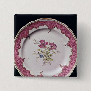 Macaron Carré 5 Cm Plat avec la conception botanique