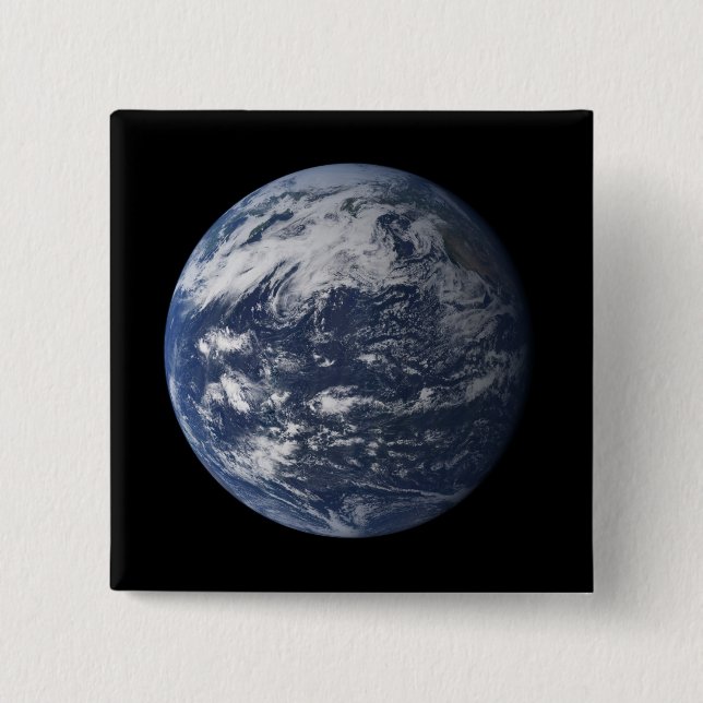 Macaron Carré 5 Cm Pleine Terre centrée sur l'océan Pacifique (Devant)