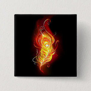 Macaron Carré 5 Cm Plumes de paquetage de feu