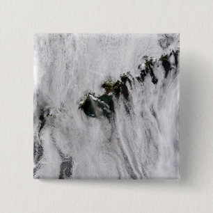 Macaron Carré 5 Cm Plumes du volcan Okmok, îles Aléoutiennes