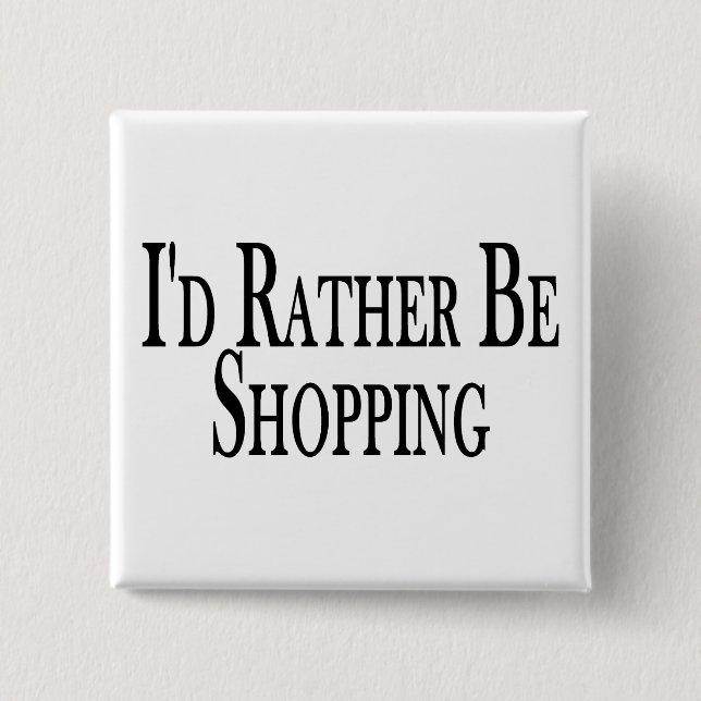 Macaron Carré 5 Cm Plutôt fasse des emplettes (Devant)