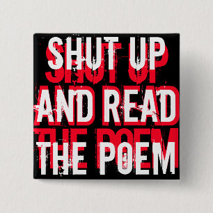 MACARON CARRÉ 5 CM POÈTES DANS LA DÉTRESSE FERMÉE VERS LE HAUT DU