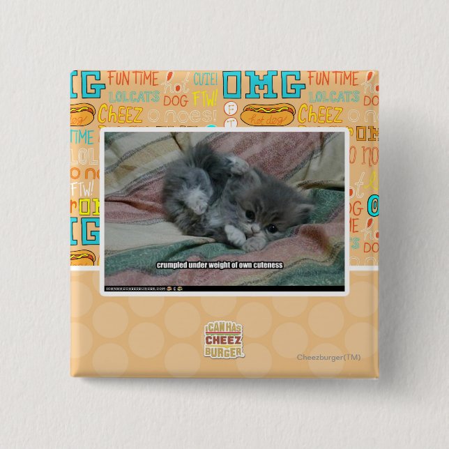 Macaron Carré 5 Cm Poids de propre gentillesse (Devant)