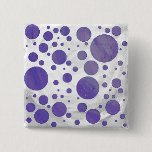 Macaron Carré 5 Cm Pointe Polka Smear Blueberry