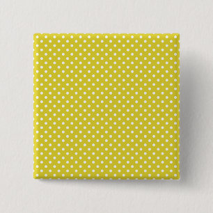 Macaron Carré 5 Cm Polkadot jaune et blanc