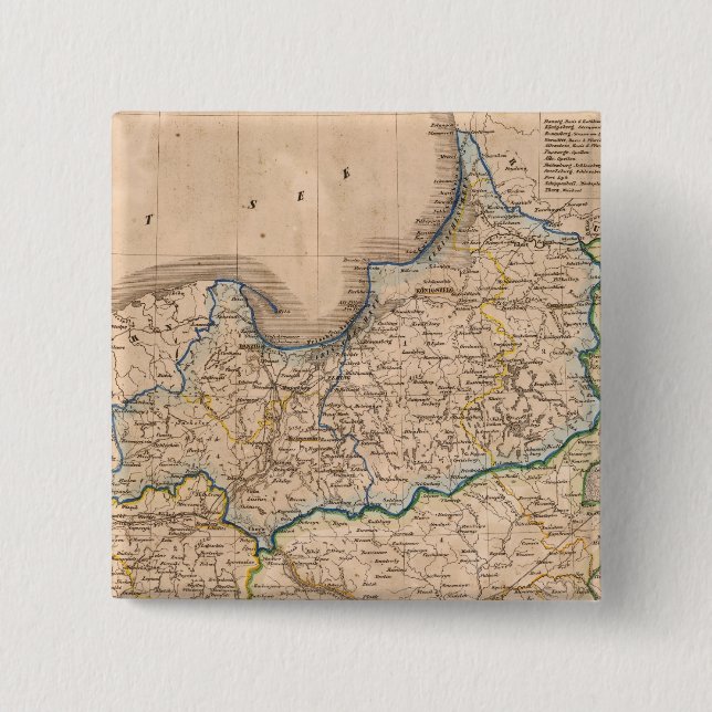 Macaron Carré 5 Cm Pologne et Russie (Devant)