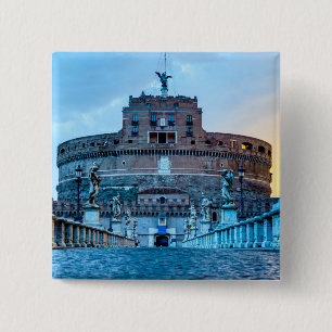 Macaron Carré 5 Cm Ponte Sant'Angelo à l'aube - Rome Italie