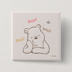 Macaron Carré 5 Cm Pooh classique Buzz Buzz