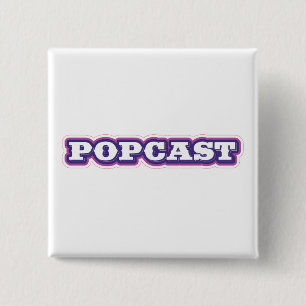 Macaron Carré 5 Cm POPCAST bouton 2 pouces