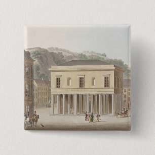 Macaron Carré 5 Cm Portique de la fontaine de Pouhon au spa, du 'ch