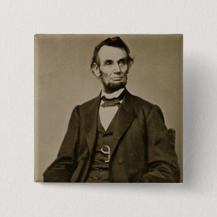Macaron Carré 5 Cm Portrait d'Abraham Lincoln (1809-65) (photo de