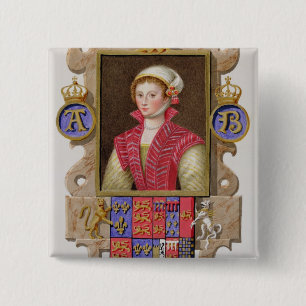 Macaron Carré 5 Cm Portrait de 1507-36) 2èmes reines d'Anne Boleyn