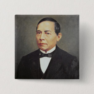 Macaron Carré 5 Cm Portrait de Benito Juarez, 1948