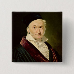 Macaron Carré 5 Cm Portrait de Carl Friedrich Gauss, 1840