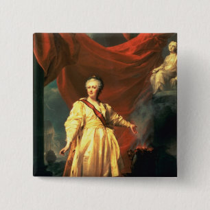 Macaron Carré 5 Cm Portrait de Catherine The Great comme législateur