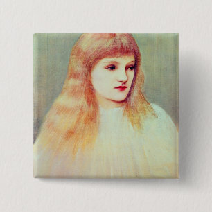 Macaron Carré 5 Cm Portrait de Cecily Horner, 1895