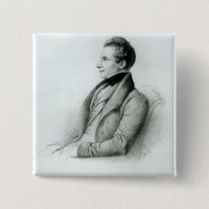 Macaron Carré 5 Cm Portrait de Charles Babbage 1832