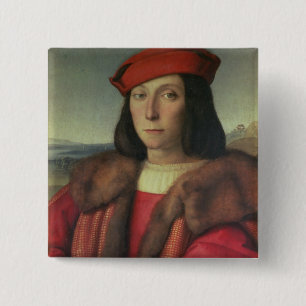 Macaron Carré 5 Cm Portrait de della Rovere, duc de Francesco